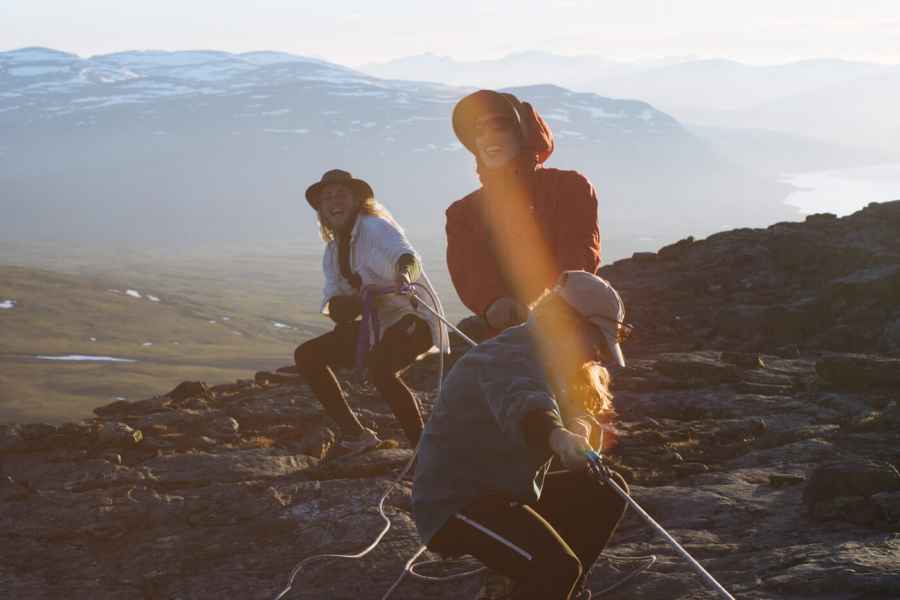 Lapporten (SE) highline 1,2 km world record on skydiamond 2021